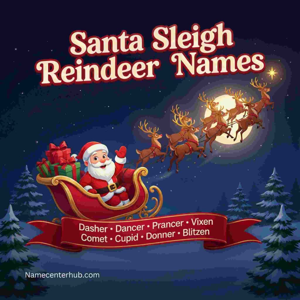 Santa Sleigh Reindeer Names