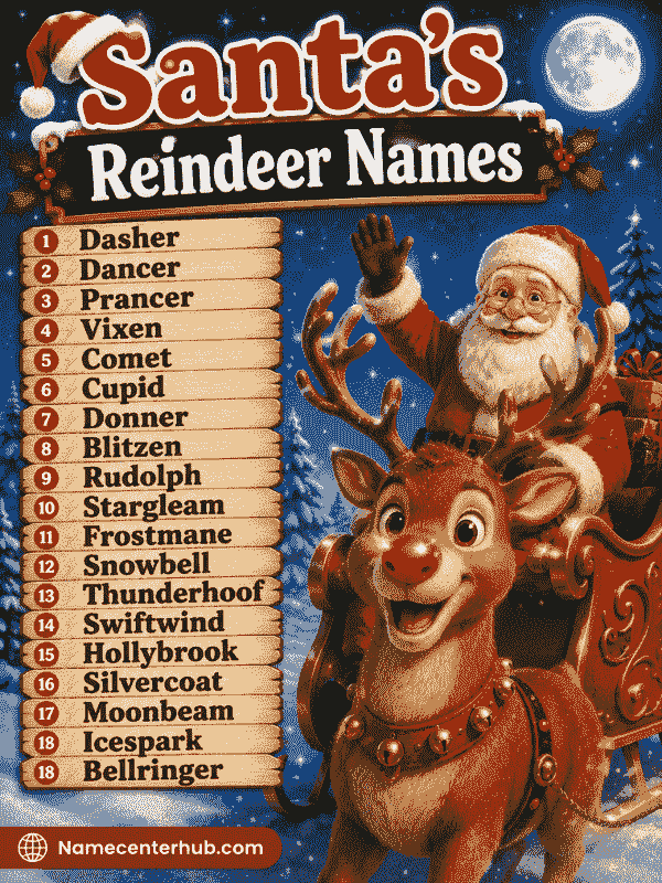 Santa's Reindeer Names