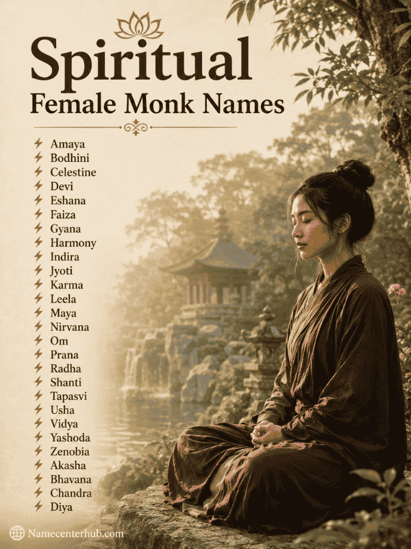 Spiritual Female Monk Names