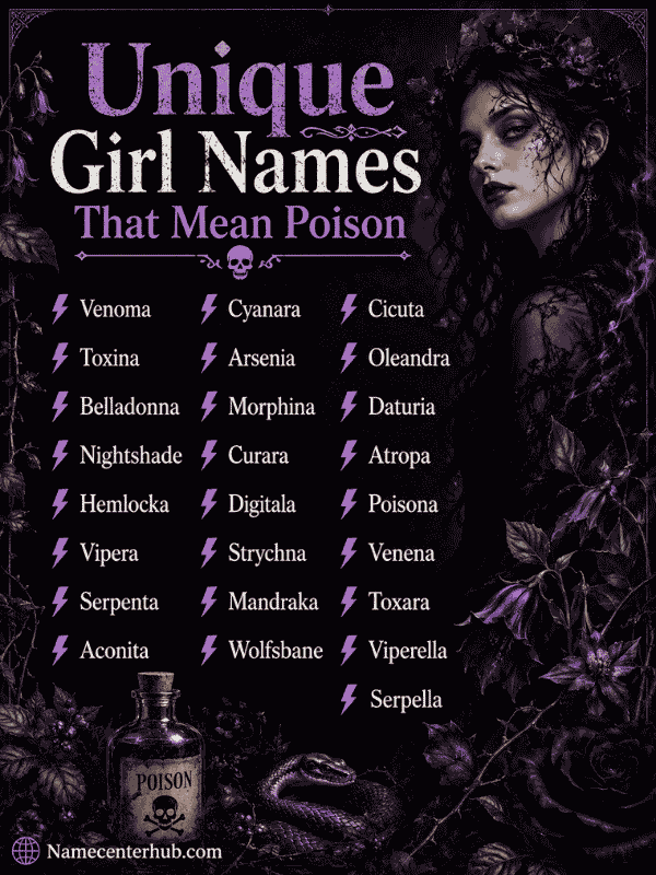 Unique Girl Names That Mean Poison