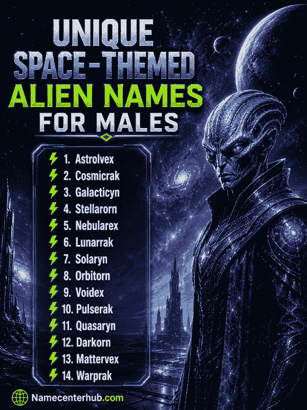 Unique Space-Themed Alien Names for Males