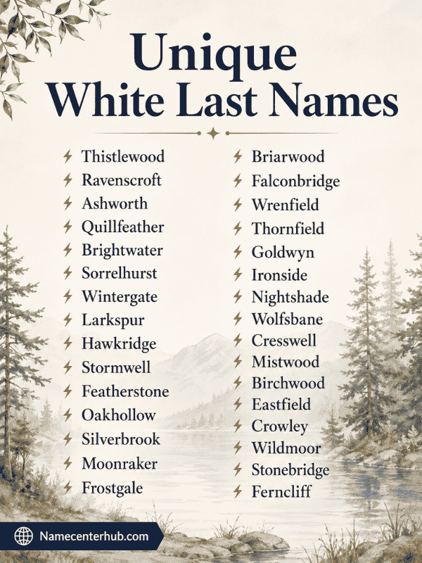 Unique White Last Names