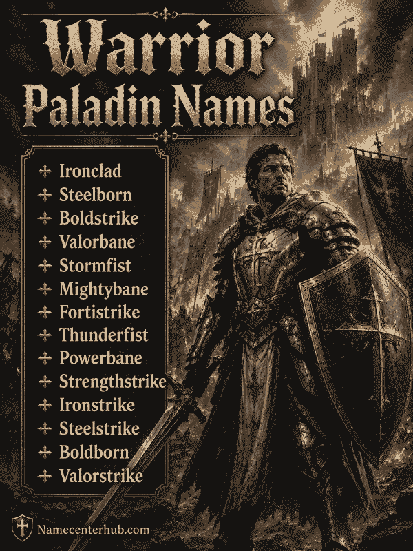 Warrior Paladin Names