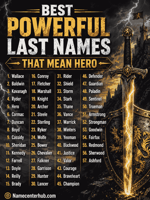 Best Powerful Last Names That Mean Hero