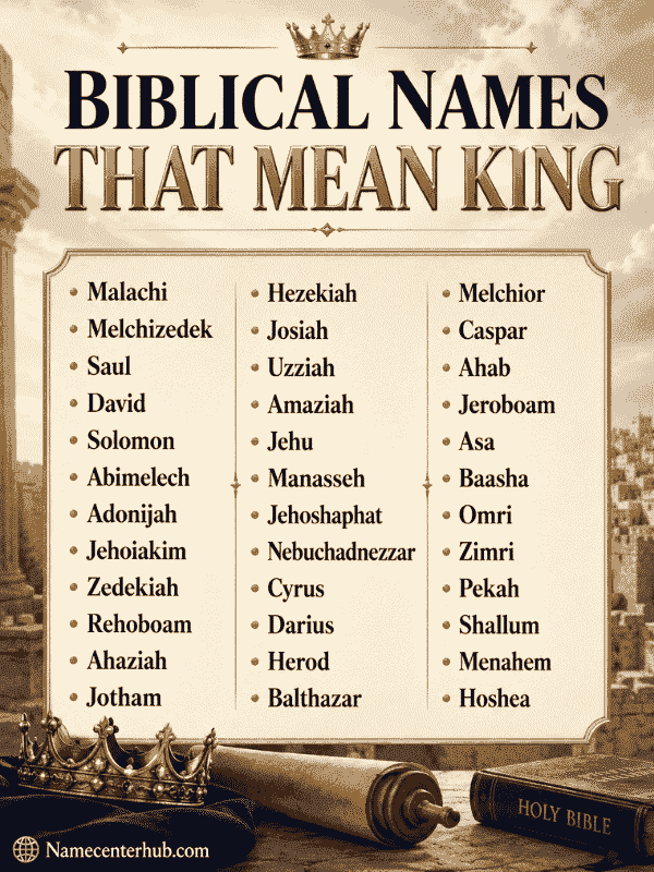 Biblical Names That Mean King