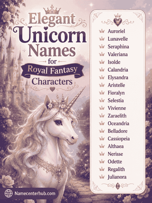 Elegant Unicorn Names for Royal Fantasy Characterss