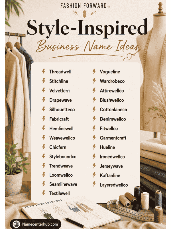 Fashion Startup Business Name Ideas