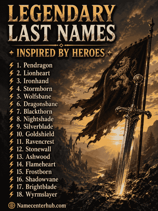 Legendary Last Names Inspired by Heroes