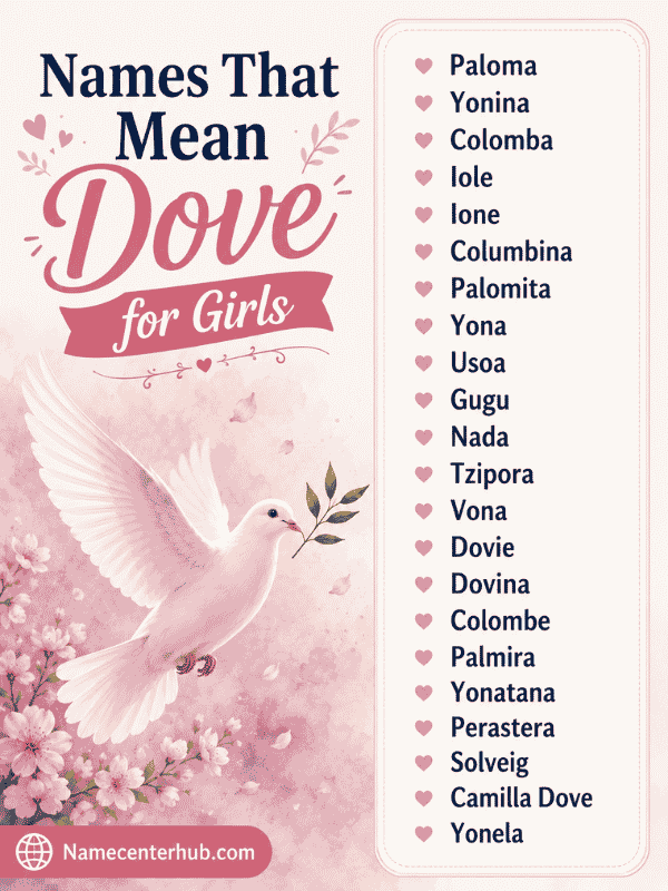 Names That Mean Dove for Girls