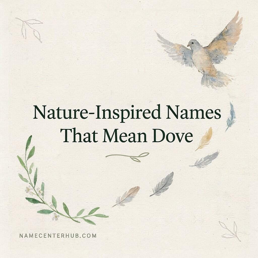 Nature-Inspired Names That Mean Dove