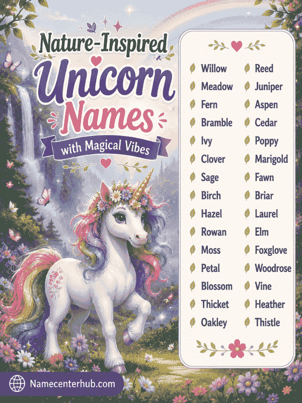 Nature-Inspired Unicorn Names with Magical Vibes