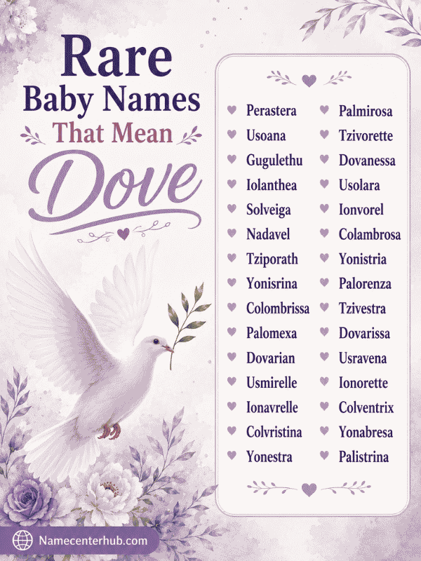 Rare Baby Names That Mean Dove