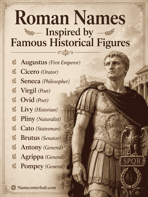 Roman Names Inspired by Famous Historical Figures
