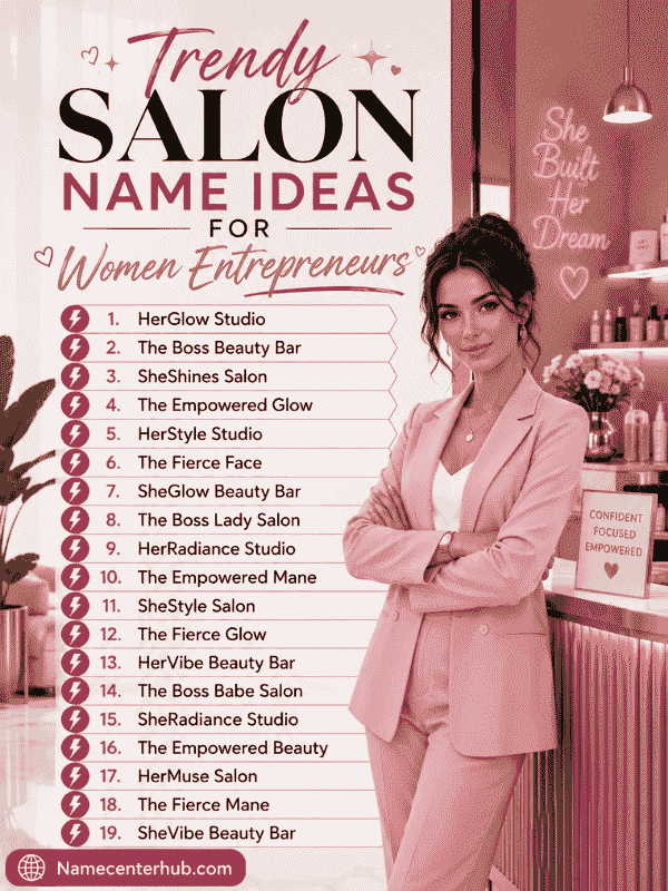 Trendy Salon Name Ideas for Women Entrepreneurs