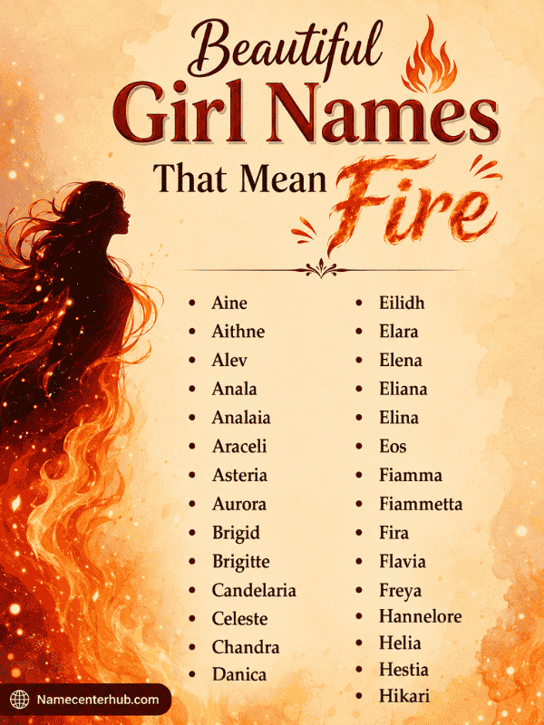 Beautiful Girl Names That Mean Fire