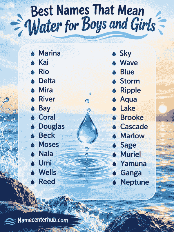 Best Names That Mean Water for Boys and Girls
