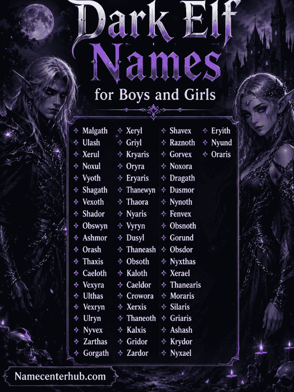 Dark Elf Names for Boys and Girls