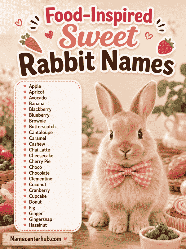 Food-Inspired Sweet Rabbit Names