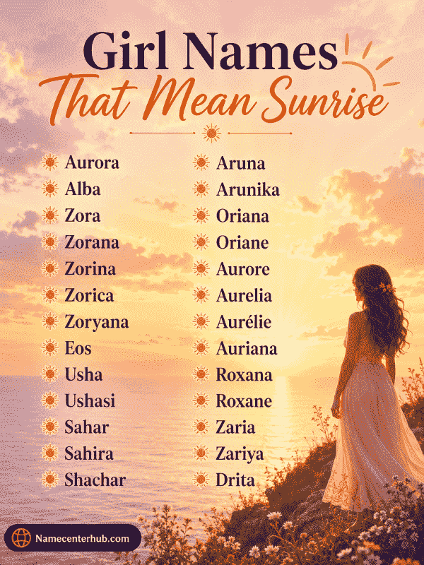 Girl Names That Mean Sunrise