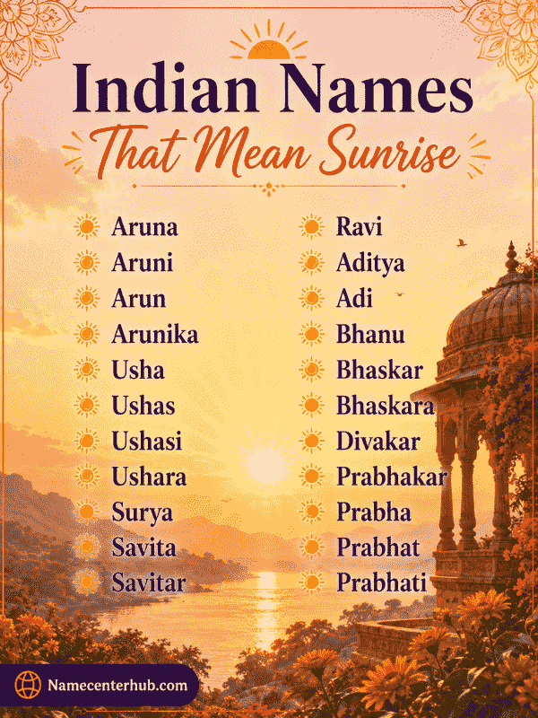 Indian Names That Mean Sunrise
