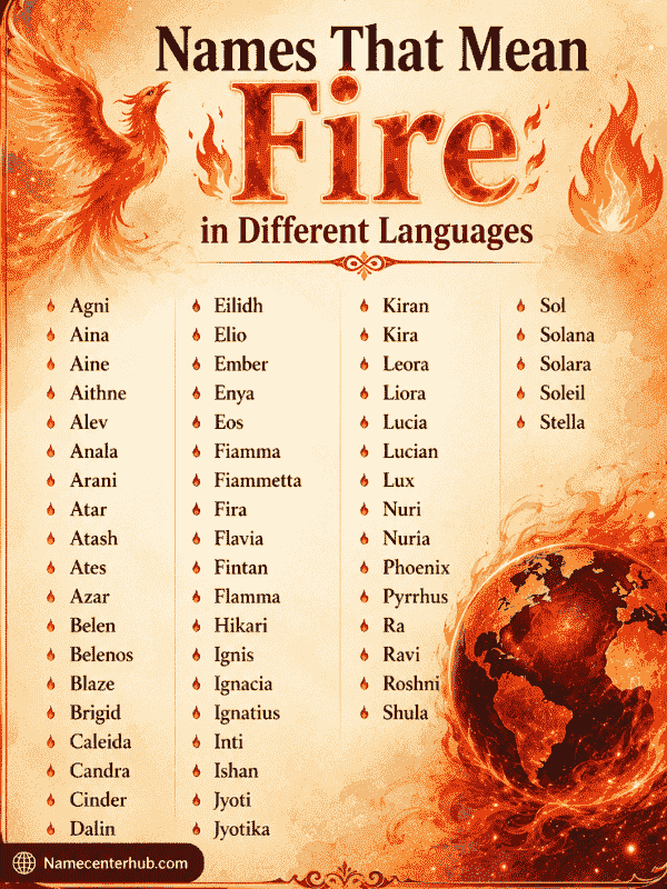 Names That Mean Fire in Different Languages