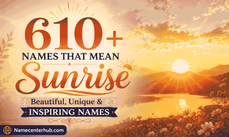 Names That Mean Sunrise