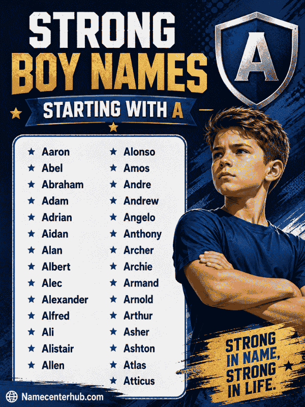 Strong Boy Names Starting With A