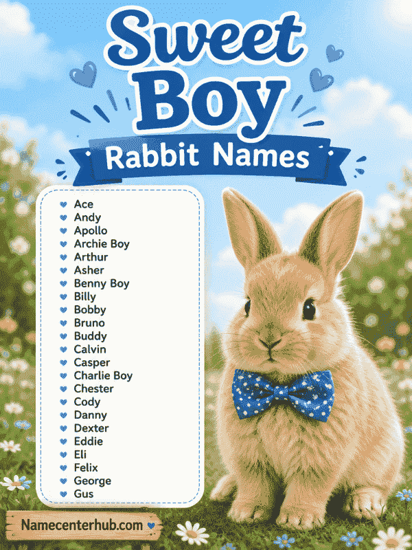 Sweet Boy Rabbit Names