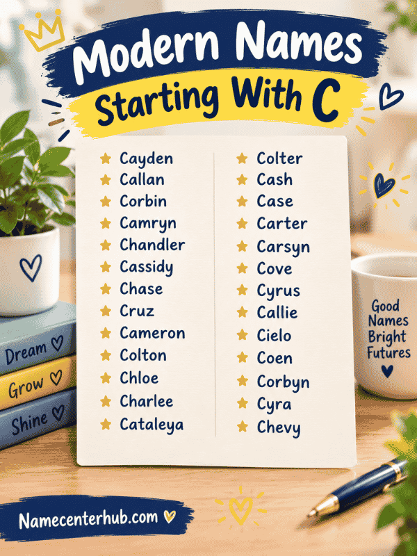 Modern Names Starting With C