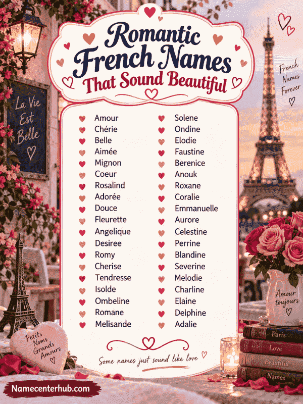 Romantic French Names That Sound Beautiful